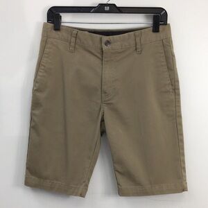 Volcom Mens Khaki Modern Chino Shorts Size 28 EXCELLENT Condition